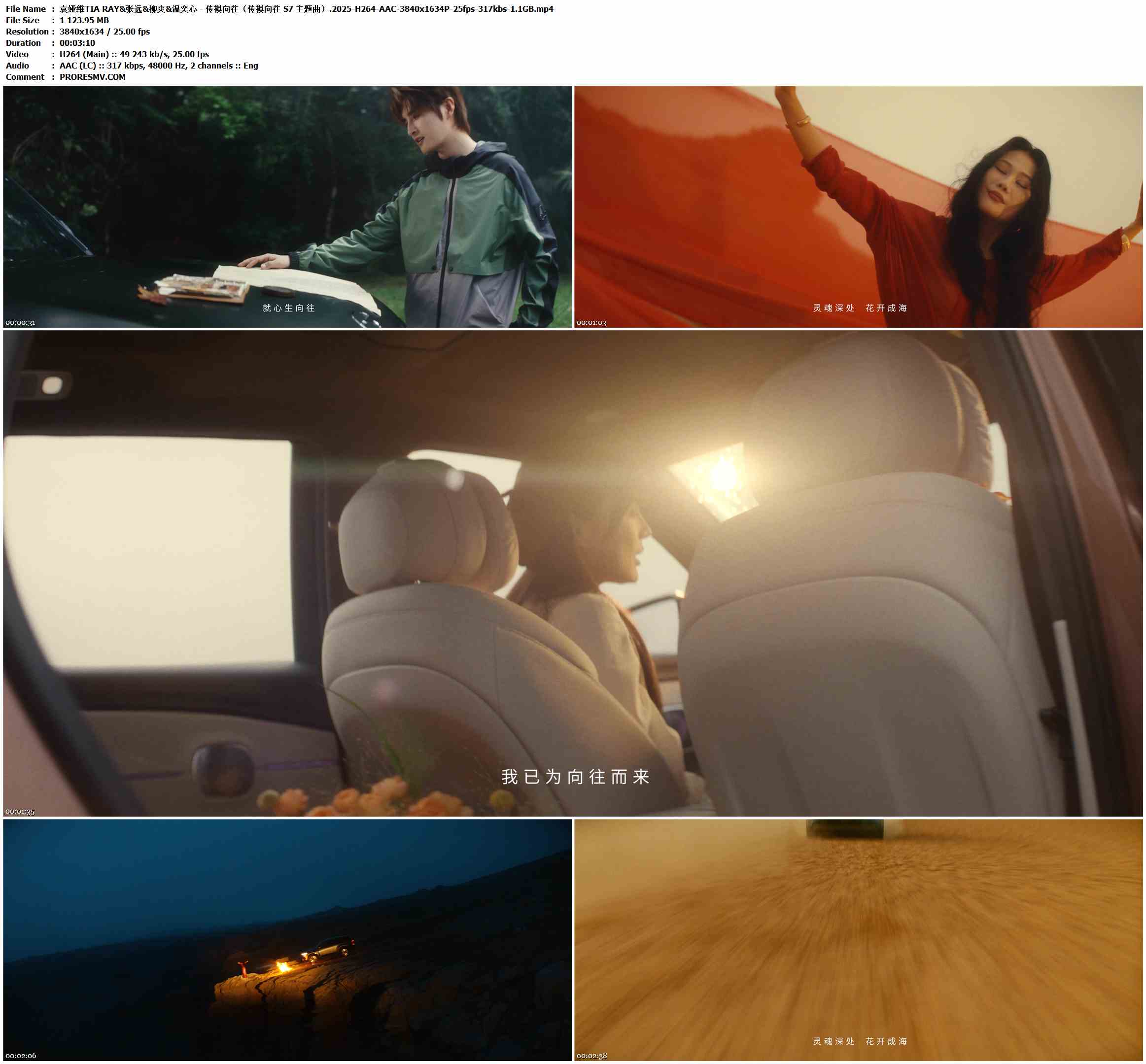 袁娅维TIA RAY&张远&柳爽&温奕心 - 传祺向往（传祺向往 S7 主题曲）.2025-H264-AAC-3840x1634P-25fps-317kbs-1.1GB官方MV_高清MV